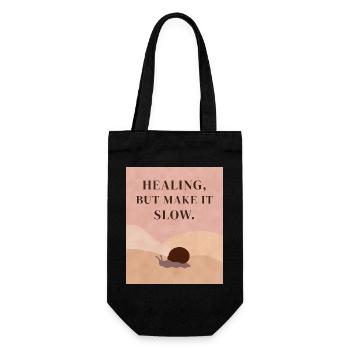 Healing, but make it slow - Gift Bag for Bottles - black - Front