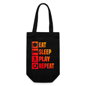 Purist Floorball Theme - Gift Bag for Bottles - black - Front