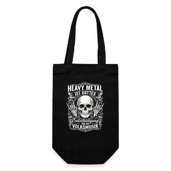 Heavy Metal God's Compensation Folk Music Design - Gift Bag for Bottles - black - Front