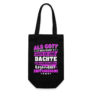 Receptionist Sayings - Gift Bag for Bottles - black - Front