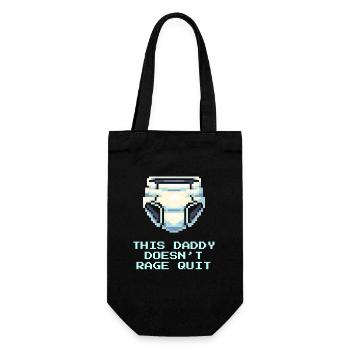 This daddy doesn't rage | Dad - Gift Bag for Bottles - black - Front