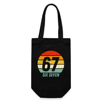 67 Six Seven - Geschenkbeutel für Flaschen - Schwarz - Vorne