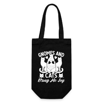 Gnome Costume Hommes Gnomes & Chats me rendent joyeux - Sac à bouteille - noir - Devant