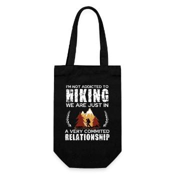 Hiking Commitment Tee Design - Gift Bag for Bottles - black - Front