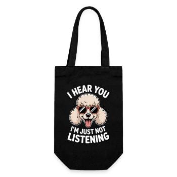 Paroles de caniche Caniche Cadeau drôle de caniche - Sac à bouteille - noir - Devant