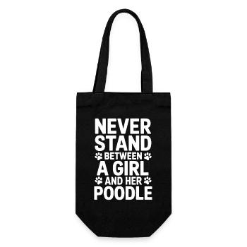 Paroles de caniche Caniche Cadeau drôle de caniche - Sac à bouteille - noir - Devant