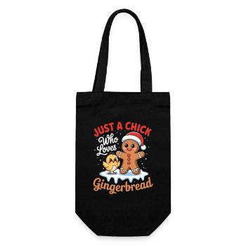 Just A Chick Who Loves Gingerbread Sweet Chick - Gift Bag for Bottles - black - Front