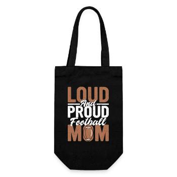 Loud And Proud Football Mom Season Player Fan - Geschenkbeutel für Flaschen - Schwarz - Vorne