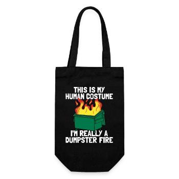 C’est drôle que ce soit mon costume humain pour le ton déchet - Sac à bouteille - noir - Devant