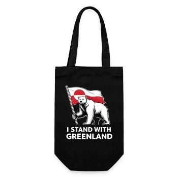 Drapeau de l’ours polaire du Groenland - Sac à bouteille - noir - Devant