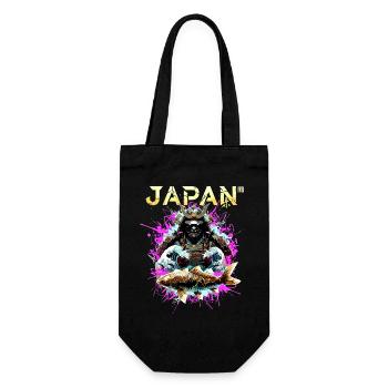 Cyber Samurai – Japan Krieger - Geschenkbeutel für Flaschen - Schwarz - Vorne