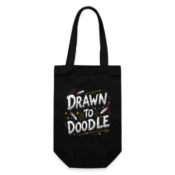 Doodle Doodle Drawing Draw To Doodle - Gift Bag for Bottles - black - Front