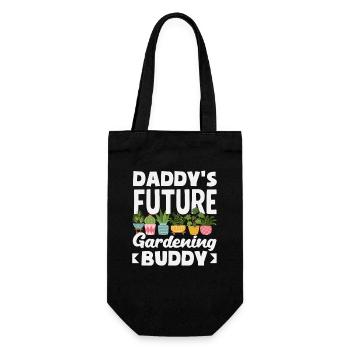 Daddy's Future Gardening Buddy Funnier - Gift Bag for Bottles - black - Front