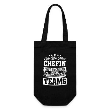 Patron fier Patron Madame Chef de département Chef d’équipe - Sac à bouteille - noir - Devant