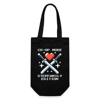 Co-Op-Modus: Stieffamilie-Edition | Patchwork - Geschenkbeutel für Flaschen - Schwarz - Vorne