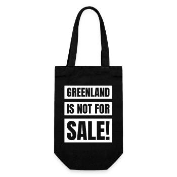 Greenland Is Not For Sale Shirt - Geschenkbeutel für Flaschen - Schwarz - Vorne