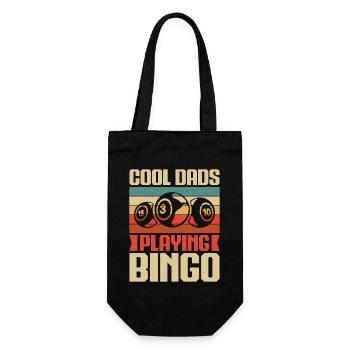 Bingo Game Cool Dads Playing Bingo - Geschenkbeutel für Flaschen - Schwarz - Vorne