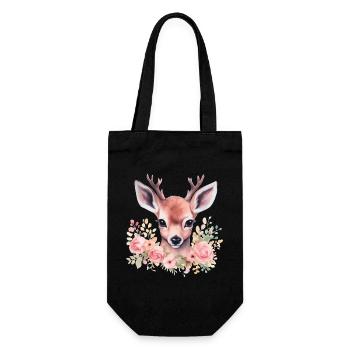 Ladies' deer and stag traditional costume motif – Traditional - Gift Bag for Bottles - black - Front