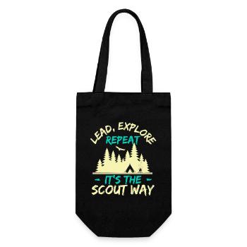 Girl Scout Leader Lead Explore Repeat Scout - Geschenkbeutel für Flaschen - Schwarz - Vorne