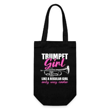 Trumpet Girl Trumpet Trumpet Player - Gift Bag for Bottles - black - Front