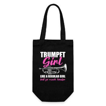 Trumpet Girl Trumpet Trumpet Player - Gift Bag for Bottles - black - Front
