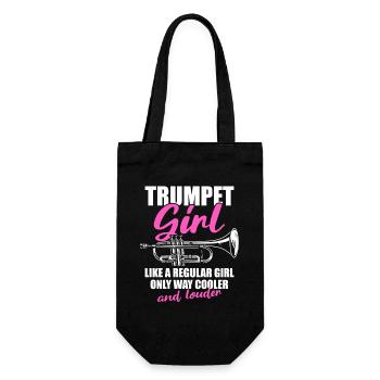 Trumpet Girl Trumpet Trumpet Player - Gift Bag for Bottles - black - Front