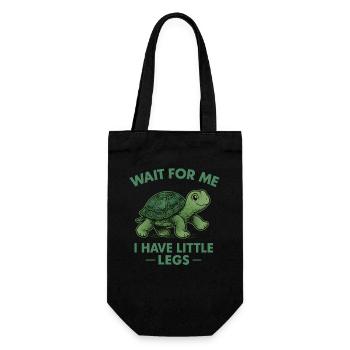 Turtle Saying Humor Meme Funny Gift Idea - Gift Bag for Bottles - black - Front
