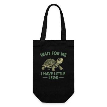 Turtle Saying Humor Meme Funny Gift Idea - Gift Bag for Bottles - black - Front