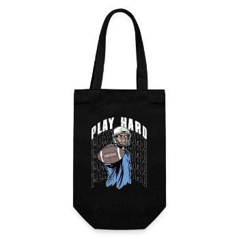 Play Hard Season Football Player Fan - Geschenkbeutel für Flaschen - Schwarz - Vorne