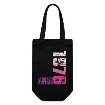 50. Geburtstag Mann Frau 50 Jahre 1976 Geschenk - Geschenkbeutel für Flaschen - Schwarz - Vorne