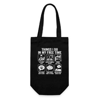 Things I Do In My Free Time Plumber Humor - Gift Bag for Bottles - black - Front