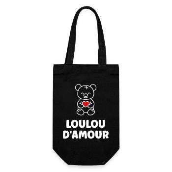 Ourson Coeur Rouge LOULOU - Sac à bouteille - noir - Devant