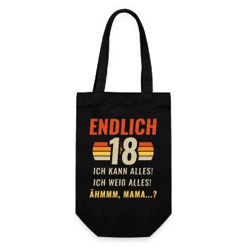 Enfin 18 ans, je peux tout faire, je sais tout, tout - Sac à bouteille - noir - Devant