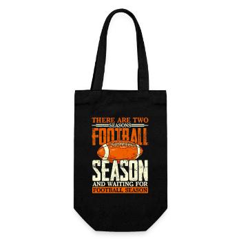 Football Season And Waiting For Football Season - Geschenkbeutel für Flaschen - Schwarz - Vorne