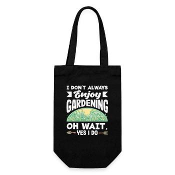 Gardening Enjoy Plant Lovers Gardeners - Gift Bag for Bottles - black - Front