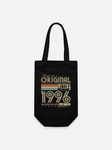 Original 1996 Jahrgang Vintage Geburtstag Retro - Geschenkbeutel für Flaschen - Schwarz