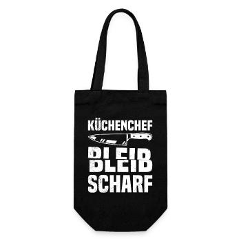 Métier de cuisinier CHEF RESTE ALERTE Drôle - Sac à bouteille - noir - Devant