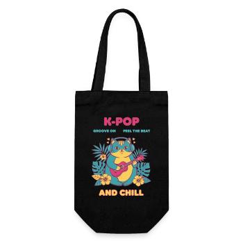 Groove K-POP sur Feel The Beat And Chill Cat - Sac à bouteille - noir - Devant