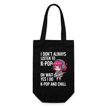 Ich höre nicht immer K-Pop Ja, ich mache K-Pop und - Geschenkbeutel für Flaschen - Schwarz - Vorne