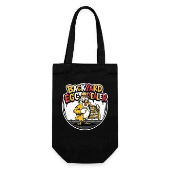 Backyard Egg Dealer Humor Design - Gift Bag for Bottles - black - Front