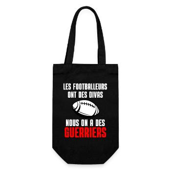Rugby Warriors vs Divas Football - Gift Bag for Bottles - black - Front