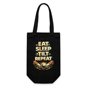 Pinball Pinball Player Eat Sleep Tilt - Gift Bag for Bottles - black - Front
