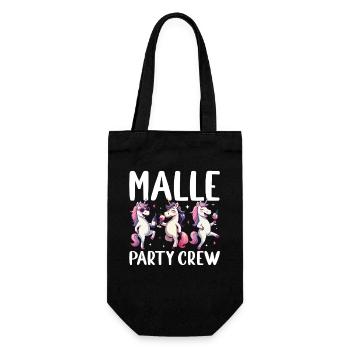 Malle Party Crew Unicorn Drinking Fun Mallorca - Gift Bag for Bottles - black - Front