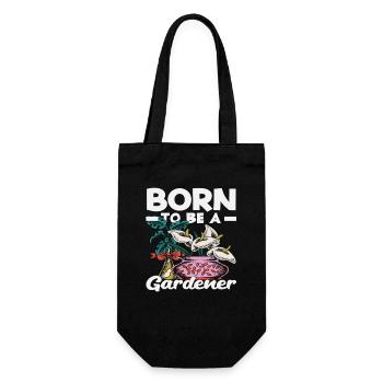 Né pour être jardinier amoureux des plantes de jardin - Sac à bouteille - noir - Devant