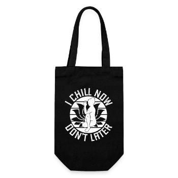 Pilates Enthusiasts I Chill Now Don´t Later - Geschenkbeutel für Flaschen - Schwarz - Vorne