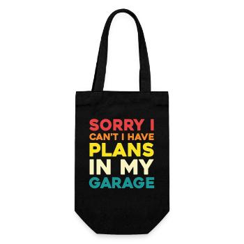 Désolé, je ne peux pas avoir de plans dans mon garage - Sac à bouteille - noir - Devant