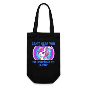 Je ne t’entends pas, j’écoute K-Pop Unicorn Kpop - Sac à bouteille - noir - Devant