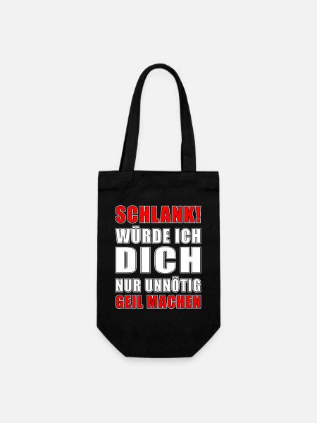 lustiger spruch - Geschenkbeutel für Flaschen - Schwarz