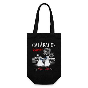 Red-footed boobies Galapagos Islands - Gift Bag for Bottles - black - Front