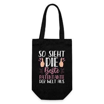 Voilà à quoi ressemble la meilleure marraine du monde - Sac à bouteille - noir - Devant